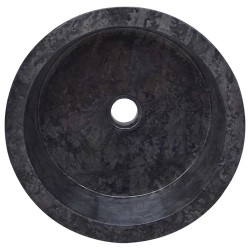 Lavabo Noir Ø40x15 cm Marbre 