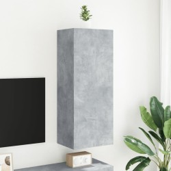 Meuble TV mural gris béton 40,5x30x102 cm bois d'ingénierie 