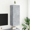 Meuble TV mural gris béton 40,5x30x102 cm bois d'ingénierie 