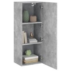 Meuble TV mural gris béton 40,5x30x102 cm bois d'ingénierie 