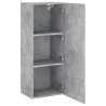 Meuble TV mural gris béton 40,5x30x102 cm bois d'ingénierie 