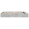Cadre de lit sans matelas gris béton 140x200 cm 