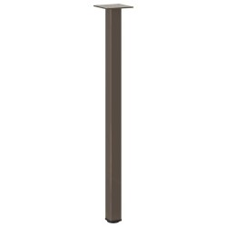 Pieds de table console 4 pièces Acier naturel 72-74 cm Acier 