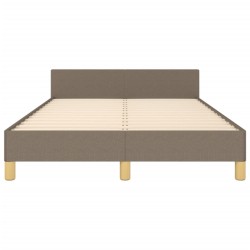 Cadre de lit sans matelas taupe 120x190 cm tissu 