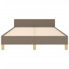 Cadre de lit sans matelas taupe 120x190 cm tissu 