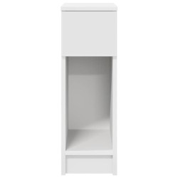 Table de chevet avec tiroir blanc 20x36x60 cm 