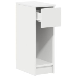 Table de chevet avec tiroir blanc 20x36x60 cm 