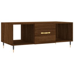 Table basse chêne marron 102x50x40 cm bois d'ingénierie 