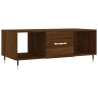 Table basse chêne marron 102x50x40 cm bois d'ingénierie 