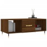 Table basse chêne marron 102x50x40 cm bois d'ingénierie 