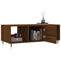 Table basse chêne marron 102x50x40 cm bois d'ingénierie 