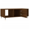 Table basse chêne marron 102x50x40 cm bois d'ingénierie 