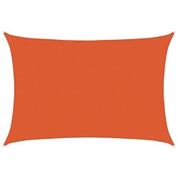 Voile d'ombrage 160 g/m² rectangulaire orange 5x6 m PEHD 