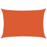 Voile d'ombrage 160 g/m² rectangulaire orange 5x6 m PEHD 