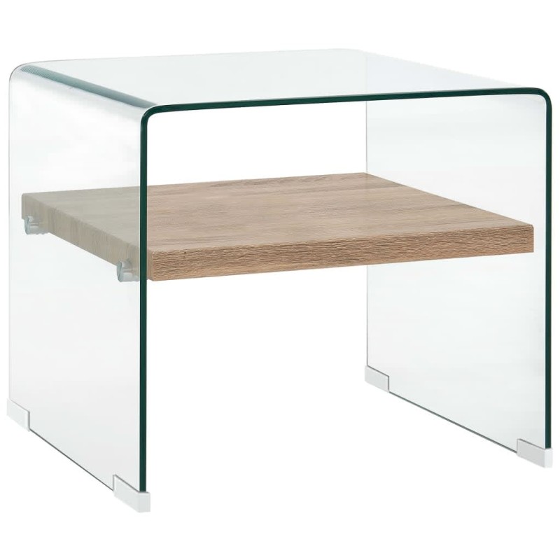 Table basse Clair 50x50x45 cm Verre trempé Table basse Clair 50x50x45 cm Verre trempé