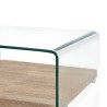 Table basse Clair 50x50x45 cm Verre trempé 