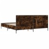 Cadre de lit sans matelas chêne fumé 200x200 cm 