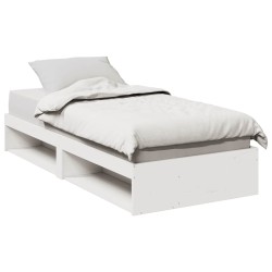 Lit de jour sans matelas blanc 75x190 cm bois de pin massif 