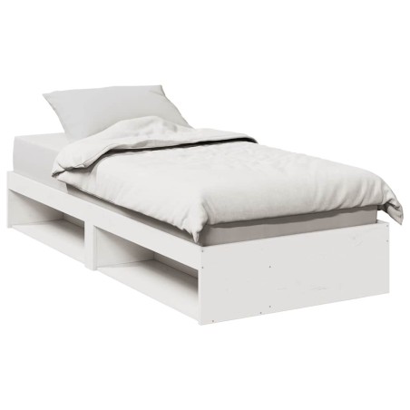 Lit de jour sans matelas blanc 75x190 cm bois de pin massif 