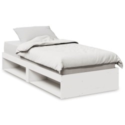 Lit de jour sans matelas blanc 75x190 cm bois de pin massif 