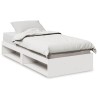 Lit de jour sans matelas blanc 75x190 cm bois de pin massif 