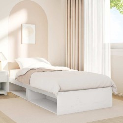 Lit de jour sans matelas blanc 75x190 cm bois de pin massif 
