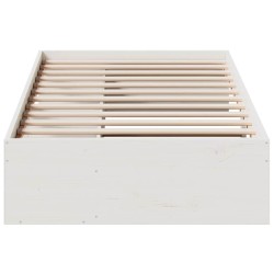 Lit de jour sans matelas blanc 75x190 cm bois de pin massif 