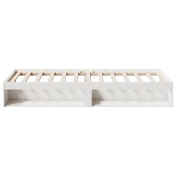 Lit de jour sans matelas blanc 75x190 cm bois de pin massif 