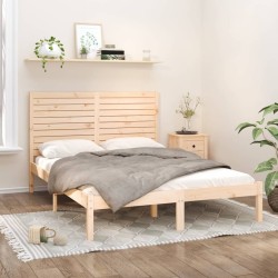 Cadre de lit sans matelas 140x200 cm bois massif 