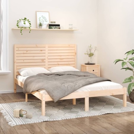 Cadre de lit sans matelas 140x200 cm bois massif 