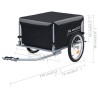 Remorque de vélo noir et gris 65 kg 