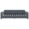 Lit de repos gris foncé 90x190 cm velours 