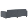 Lit de repos gris foncé 90x190 cm velours 