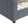 Lit de repos gris foncé 90x190 cm velours 