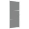 Porte intérieure 93x201,5 cm Blanc Verre ESG et aluminium 