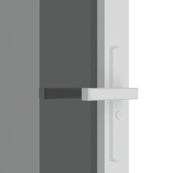 Porte intérieure 93x201,5 cm Blanc Verre ESG et aluminium 