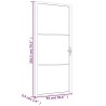 Porte intérieure 93x201,5 cm Blanc Verre ESG et aluminium 