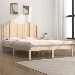 Cadre de lit sans matelas bois massif 