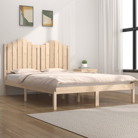 Cadre de lit sans matelas bois massif 