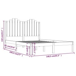 Cadre de lit sans matelas bois massif 