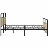 Cadre de lit en métal sans matelas chêne sonoma 183x213 cm 