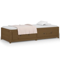 Lit de jour sans matelas marron miel 75x190 cm bois pin massif 