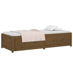 Lit de jour sans matelas marron miel 75x190 cm bois pin massif 