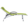Chaise longue aluminium textilène vert 
