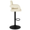 Tabourets de bar lot de 2 crème tissu 