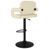 Tabourets de bar lot de 2 crème tissu 