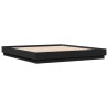 Cadre de lit sans matelas noir 200x200 cm 