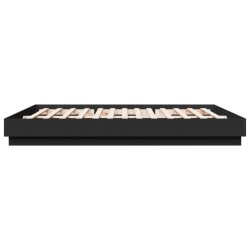 Cadre de lit sans matelas noir 200x200 cm 