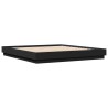 Cadre de lit sans matelas noir 200x200 cm 
