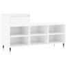 Armoire à chaussure Blanc brillant 102x36x60 cm Bois ingénierie 